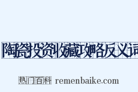 陶瓷投资收藏攻略反义词是什么意思的图片